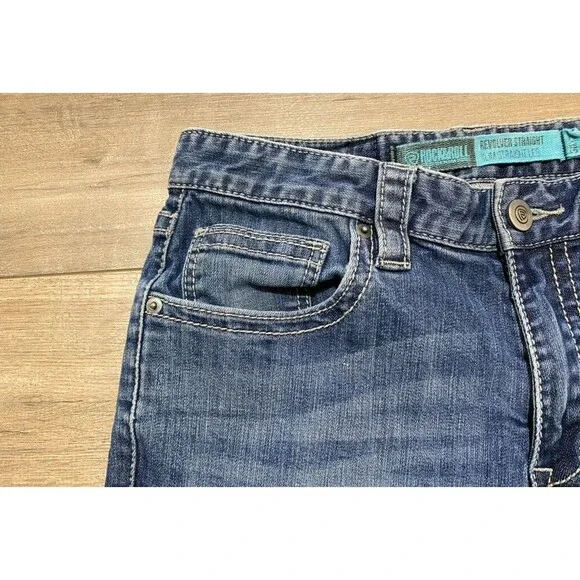 Rock & Roll Denim Men's 30x29 Revolver Straight Slim Cowboy Thick Stitch Jeans